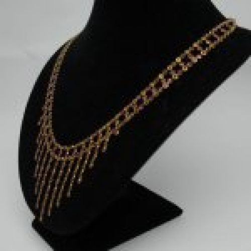 alt=\"Collar gargantilla de Oro de ley 18 K. con Rubies facetados\"