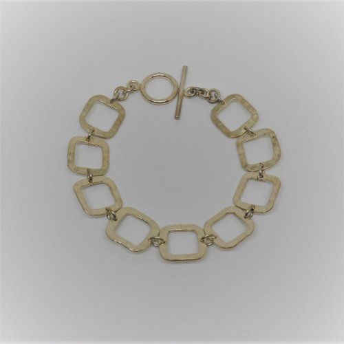 alt=\"Pulsera eslabonescuadrados plata de ley 925 Mils.www.santelmotienda.com\"