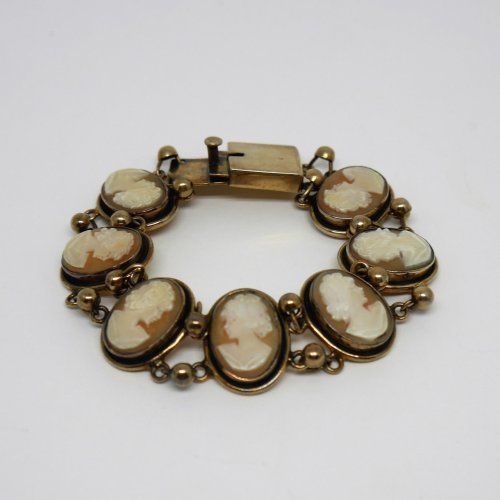 alt=\"pulsera camafeos plata con baño de oro www.santelmotienda.com\"