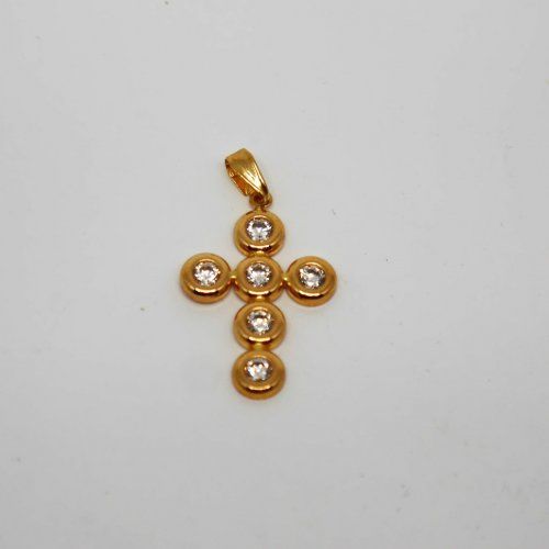 alt=\"Cruz de Oro de ley 18 K. y circonitas. jpg. www.santelmotienda.com\"