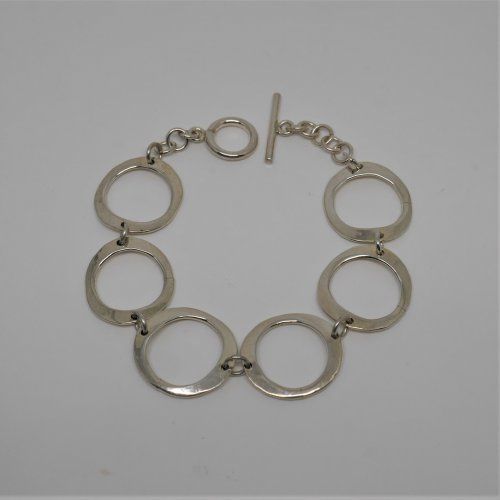 alt=\"Pulsera eslabones redondos Plata de ley 925 Mils.www.santelmotienda.com\"